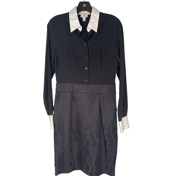 2/$30 Altuzarra Size 4 Black & White Long-Sleeve Dress - Picture 3 of 16